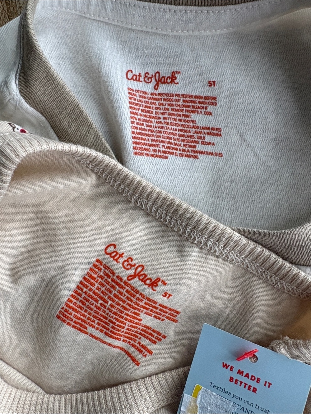NWT Cat & Jack Boys Long Sleeve Tees 5t - Picture 3 of 5